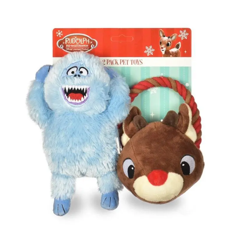 Rudolph Dog Toy Set - Bumble & Rudolph Rope Pull