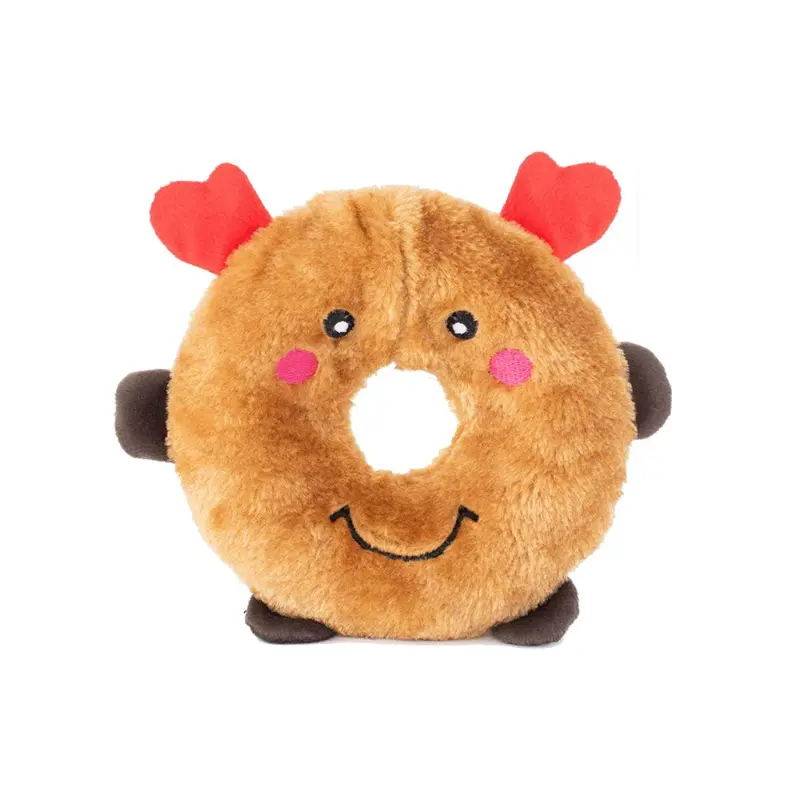 ZippyPaws Holiday Donutz Buddies Dog Toy - Reindeer