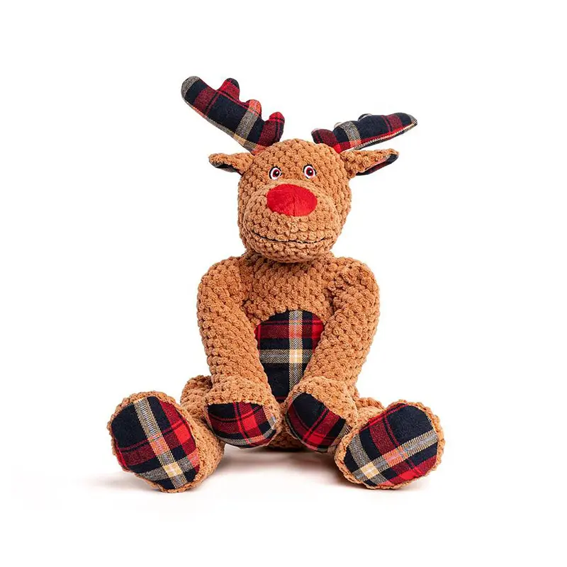 fabdog Holiday Floppy Friends Dog Toy - Reindeer