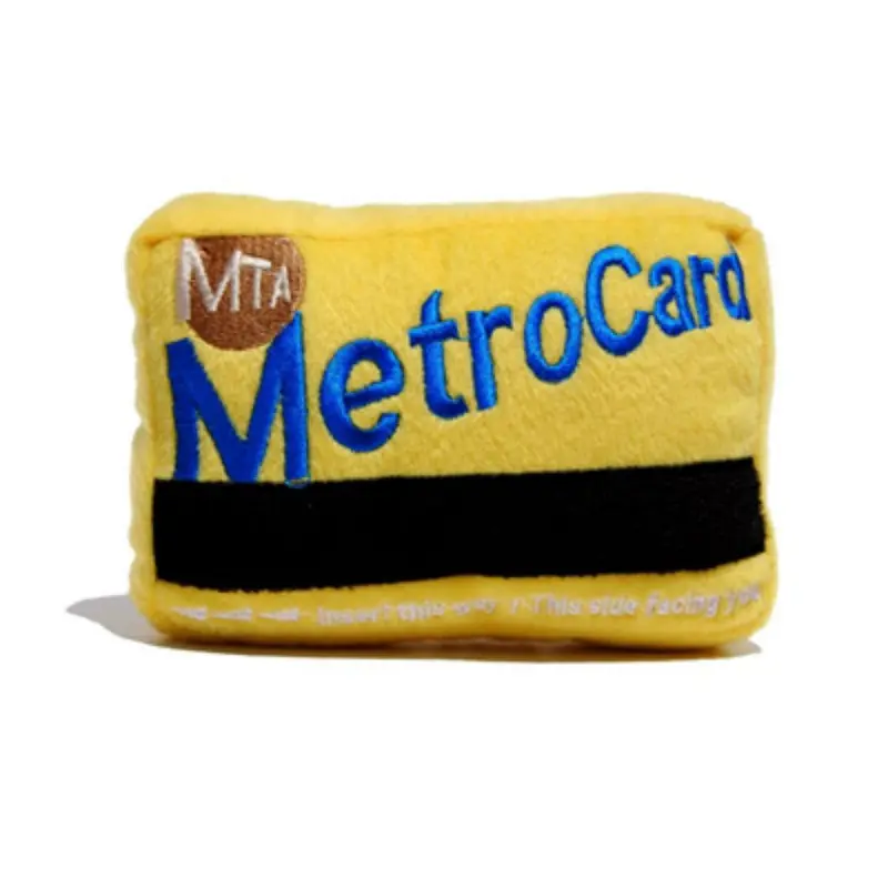 fabdog MTA NYC Metrocard Plush Dog Toy