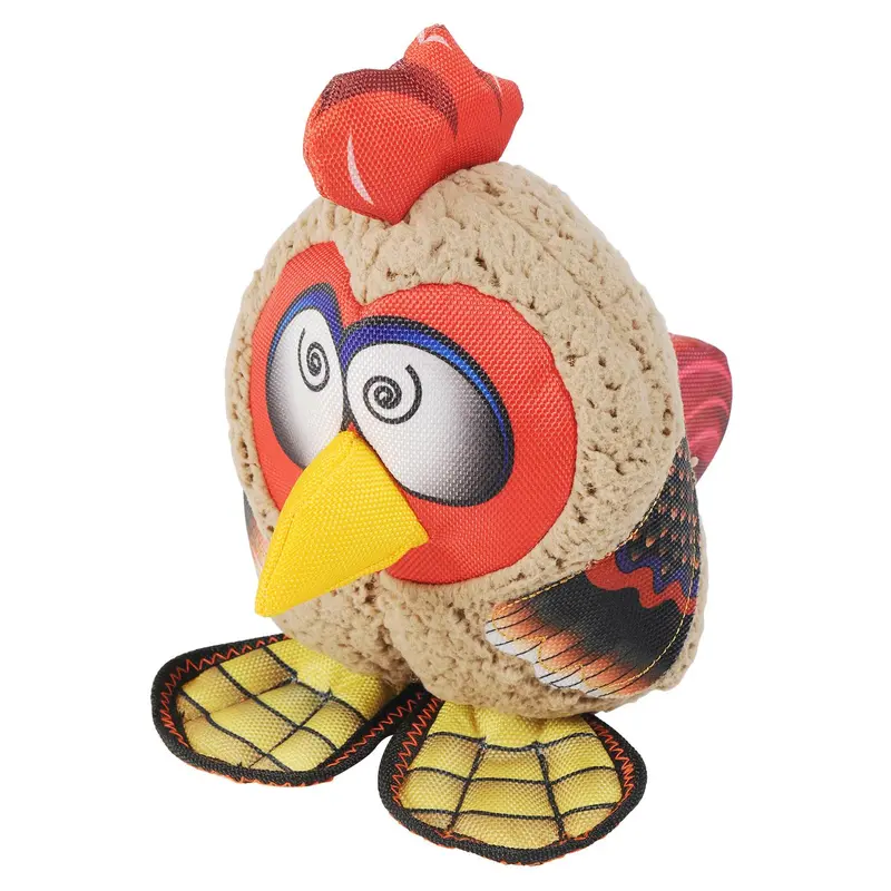 Happy Tails Loonies Durable Dog Toy - Zany Rooster