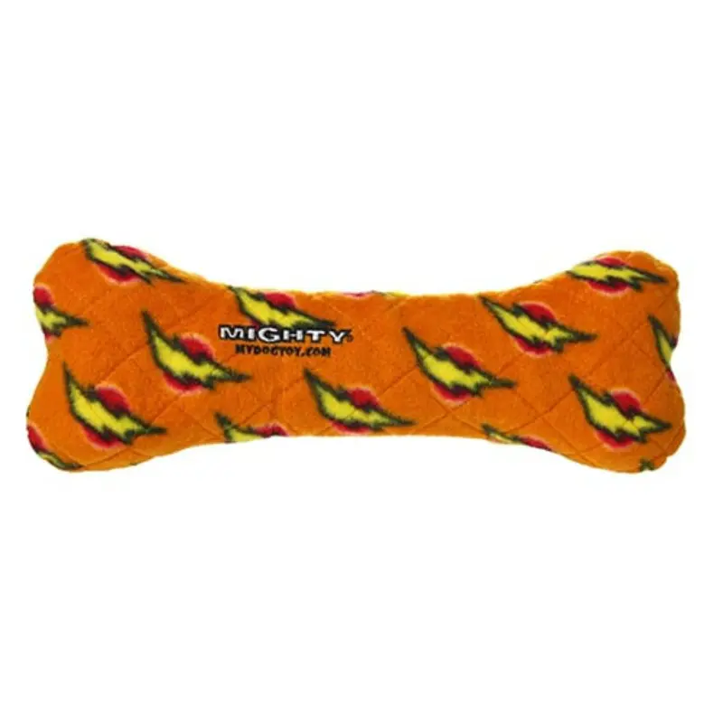 Mighty Bone Dog Toy - Orange Flash