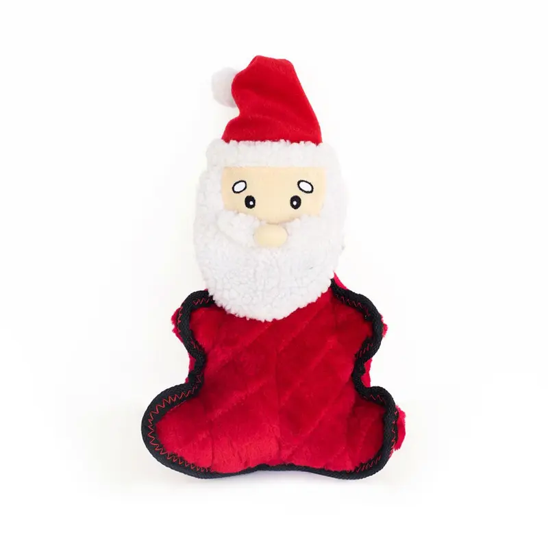 ZippyPaws Holiday Grunterz Z-Stitch Dog Toy - Santa