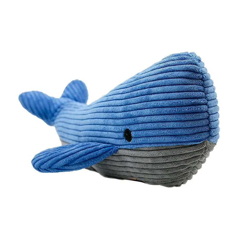 Tall Tails Plush Whale Dog Toy with Squeaker