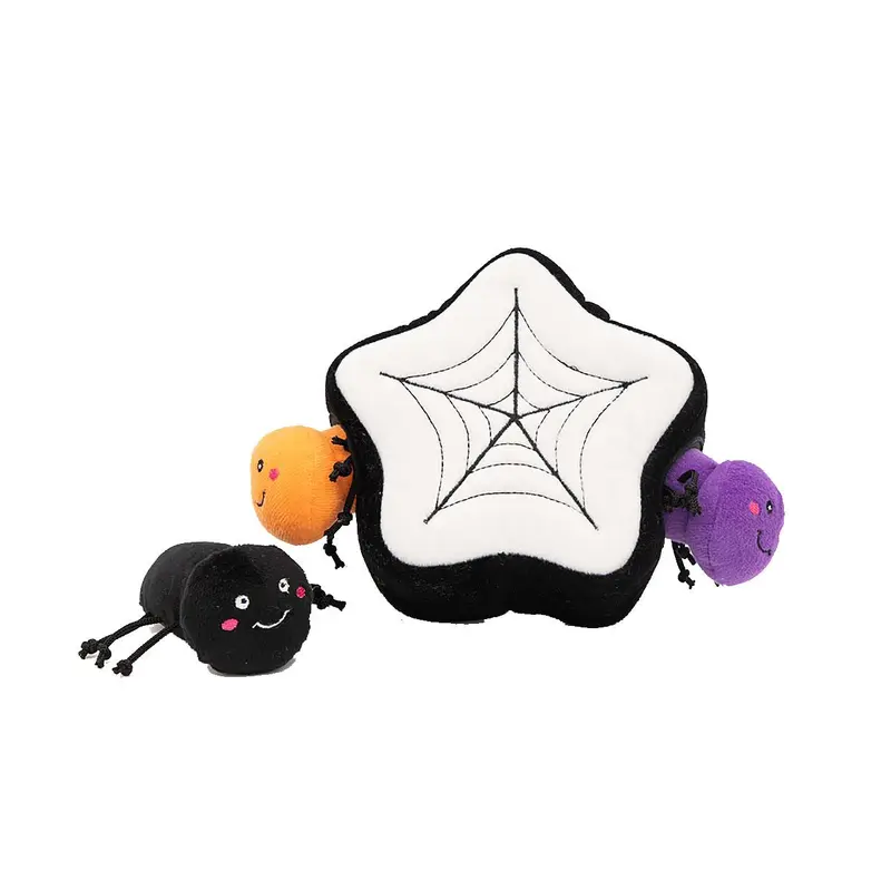 ZippyPaws Halloween Burrow Dog Toy - Spider Web
