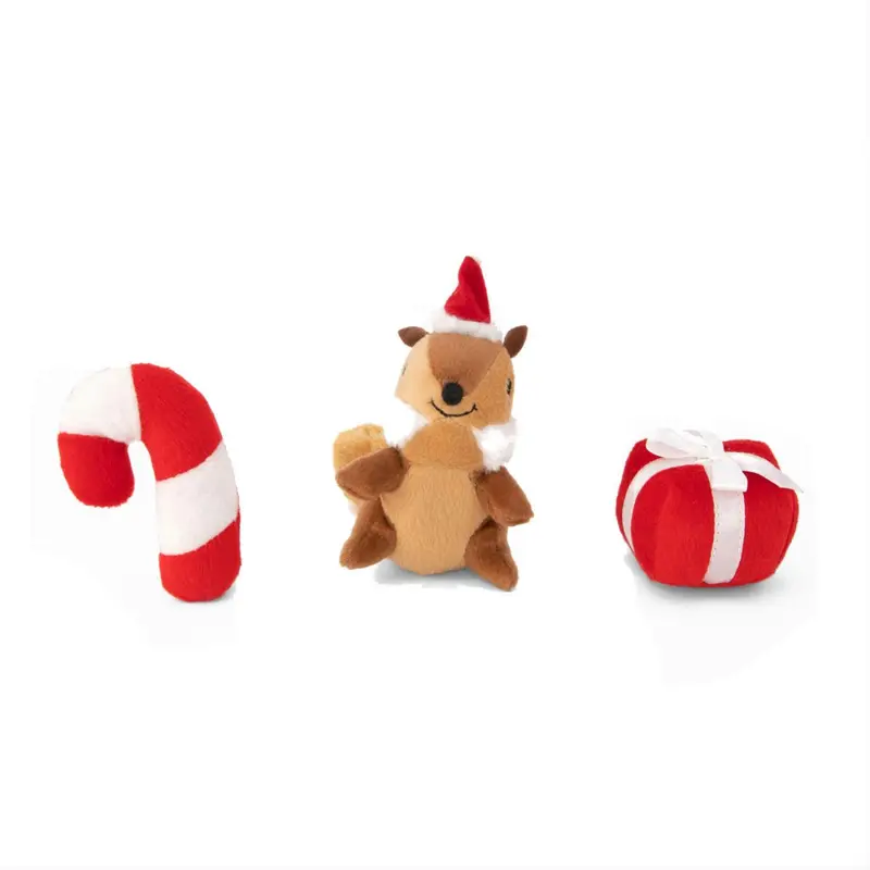 ZippyPaws Holiday Miniz Dog Toys - Festive Friends