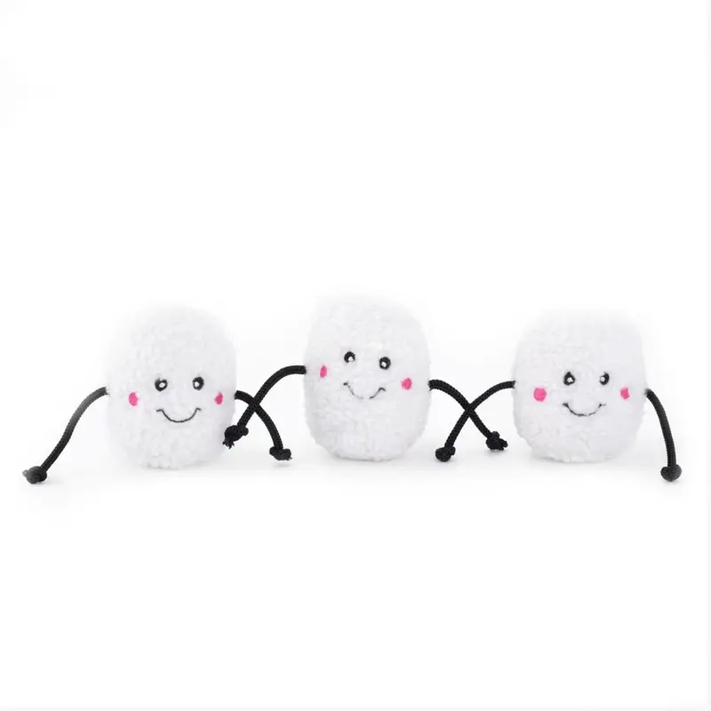 ZippyPaws Holiday Miniz Dog Toys - Marshmallows
