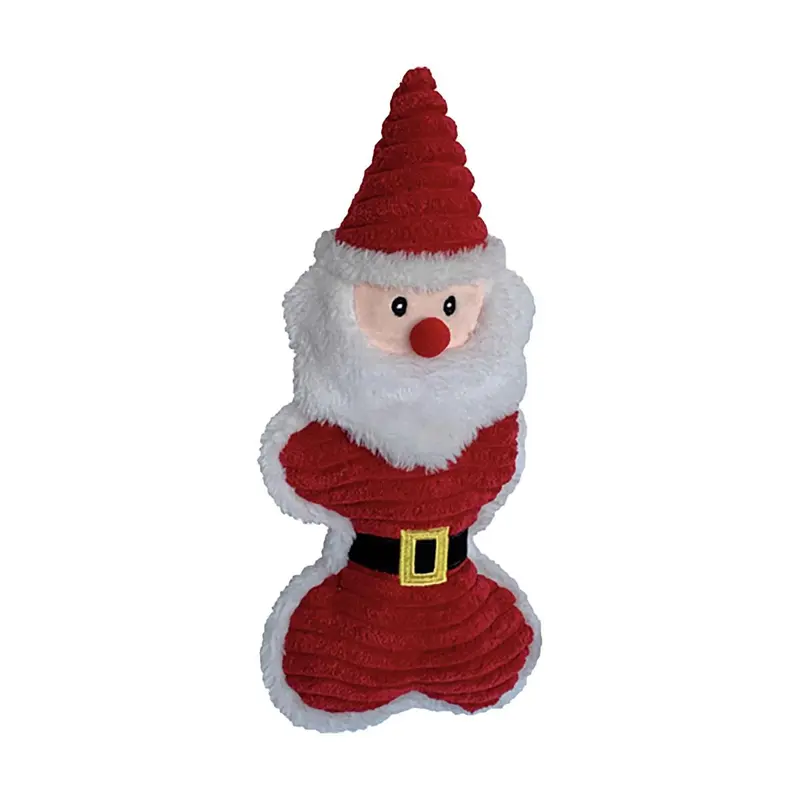 PetLou Christmas Bone Dog Toy - Santa