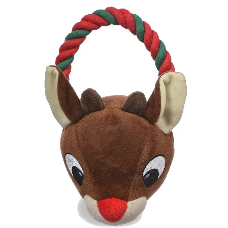 Rudolph Rope Head Dog Toy