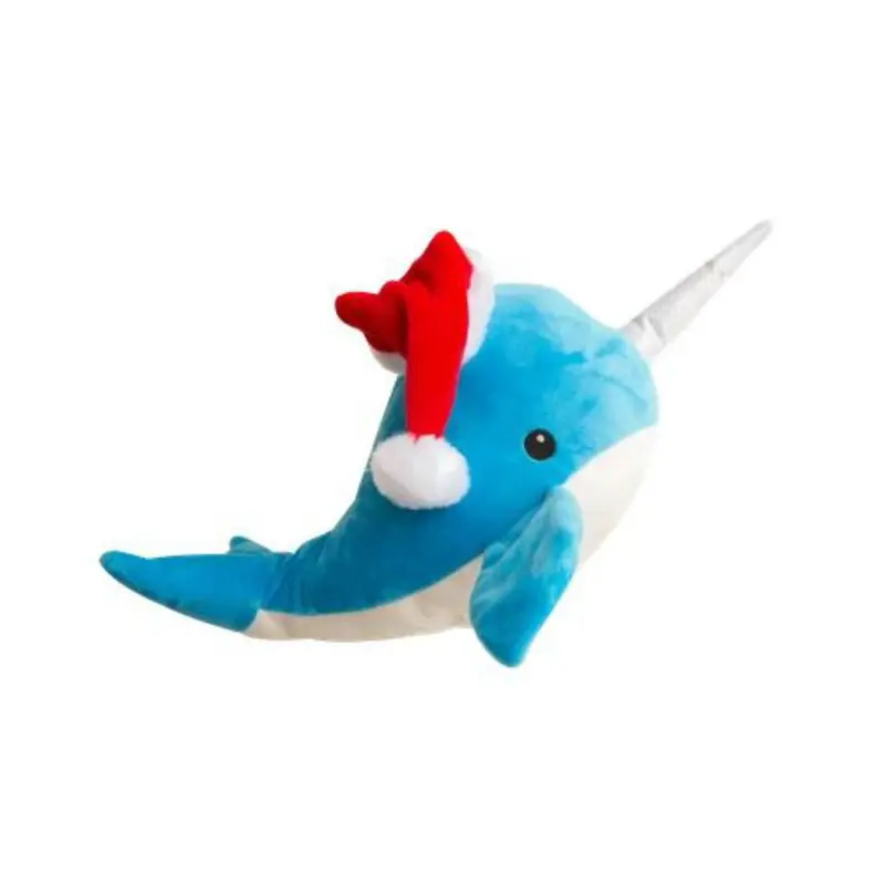 Snugarooz Holiday St. Nikki the Narwhal Dog Toy - Blue