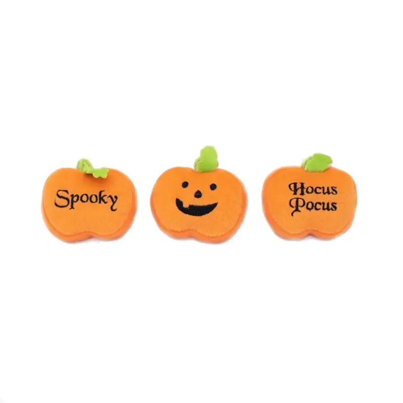 ZippyPaws Halloween Miniz Dog Toys - Pumpkins