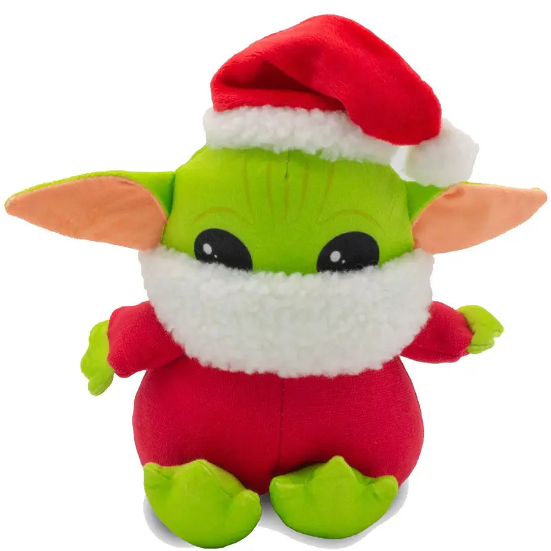 Buckle-Down Star Wars Squeaky Plush Dog Toy - The Child (Baby Yoda) Santa