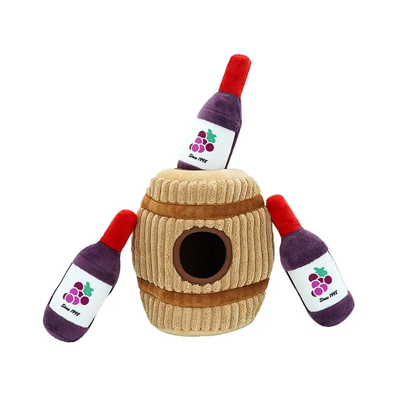 HugSmart Autumn Tailz Dog Toy - Wine Barrel