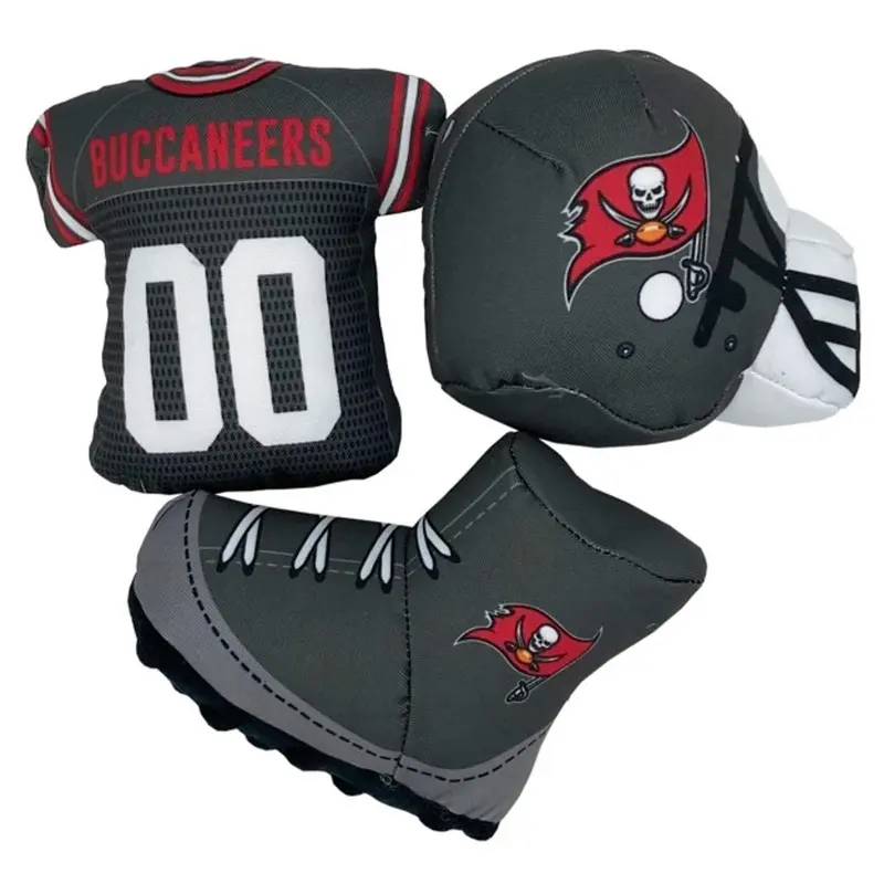 Tampa Bay Buccaneers Locker Room Dog Toy - 3 Piece Set 