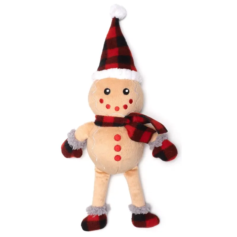 Worthy Dog Holiday Buffalo Gingerbread Dog Toy