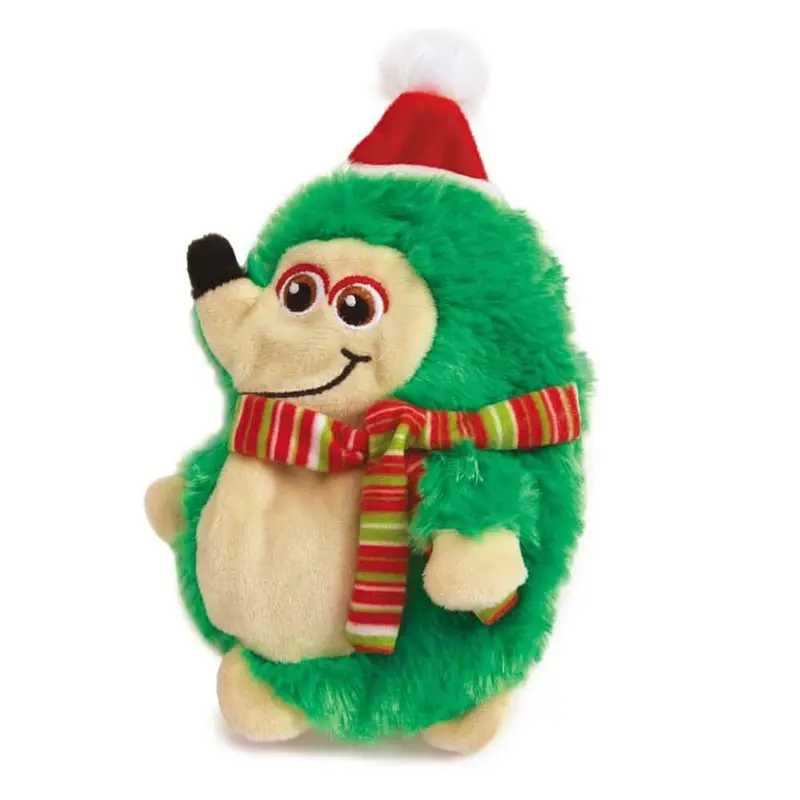 Zanies Holiday Flatties Dog Toy - Hedgehog