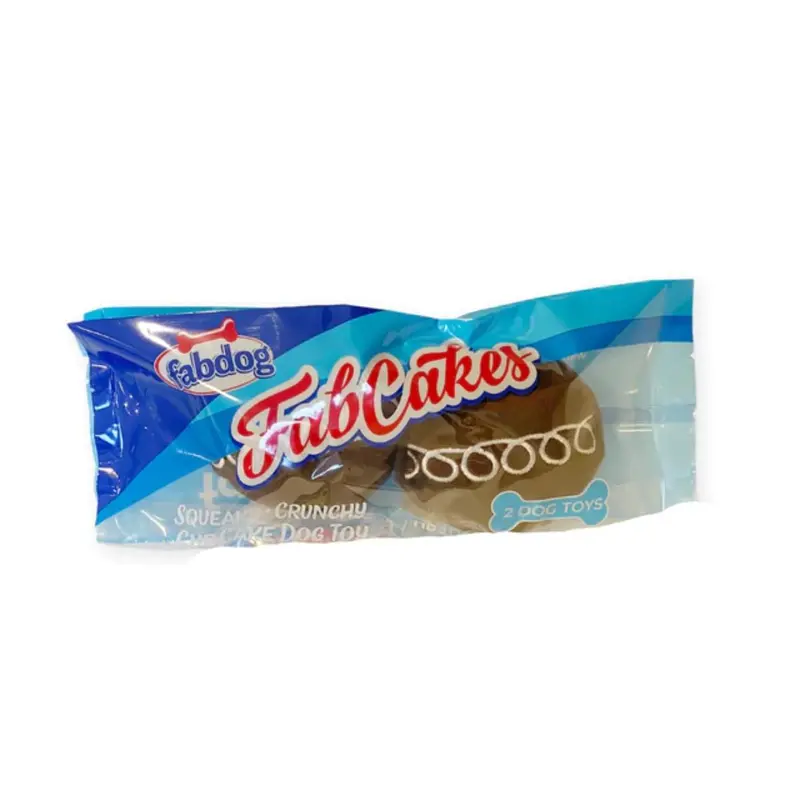 fabdog Foodies Plush Dog Toy - Chocolate Fabcake