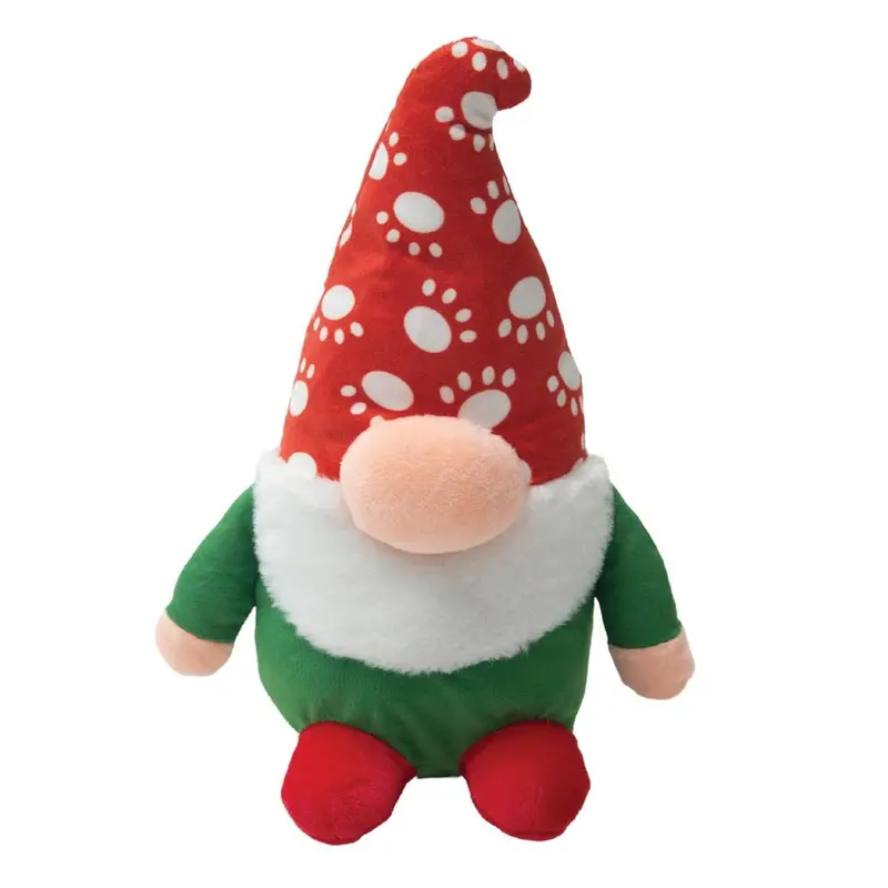 SnugArooz Holiday Gnome Dog Toy - Sherlock Pawprint Hat