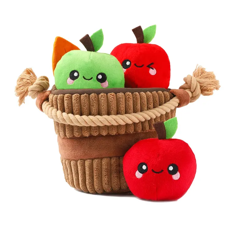 HugSmart Autumn Tailz Dog Toy - Apple Basket