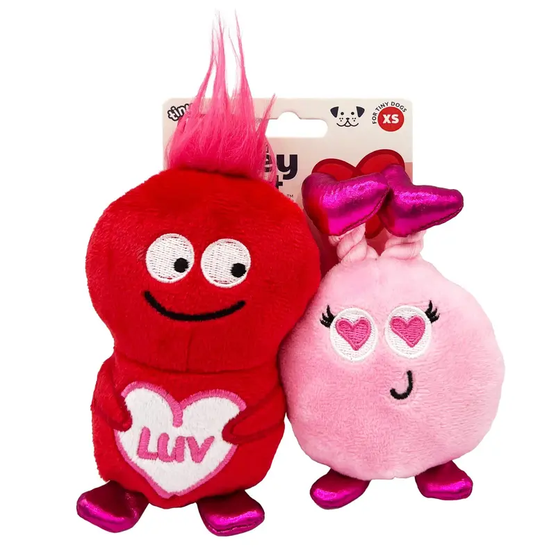 Huxley & Kent Valentine's Tiny Tuffs Bundle Dog Toy - Love Bugs