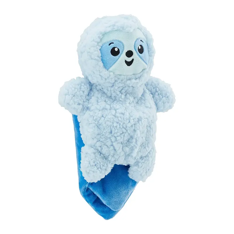 Outward Hound Blanket Buddies Dog Toy - Blue Sloth