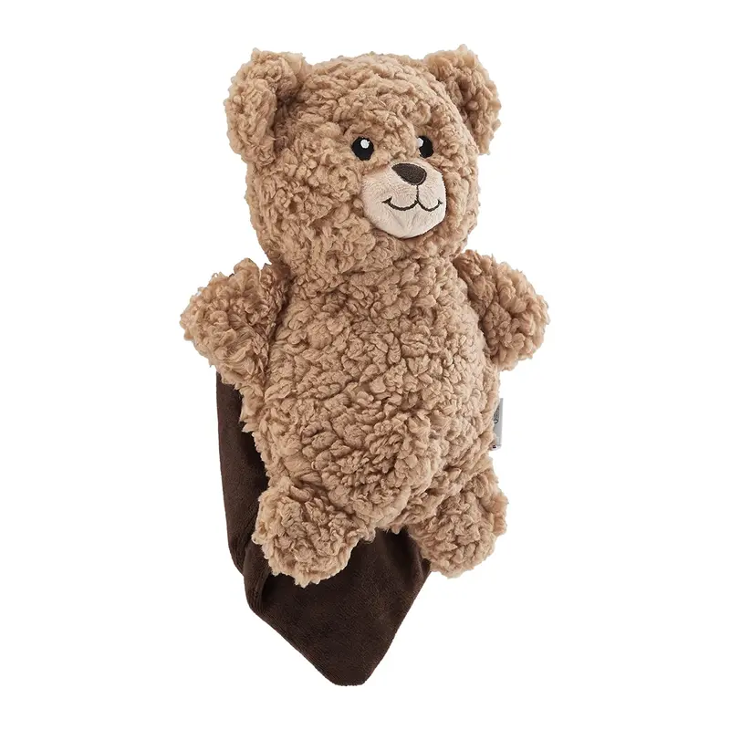 Outward Hound Blanket Buddies Dog Toy - Brown Bear