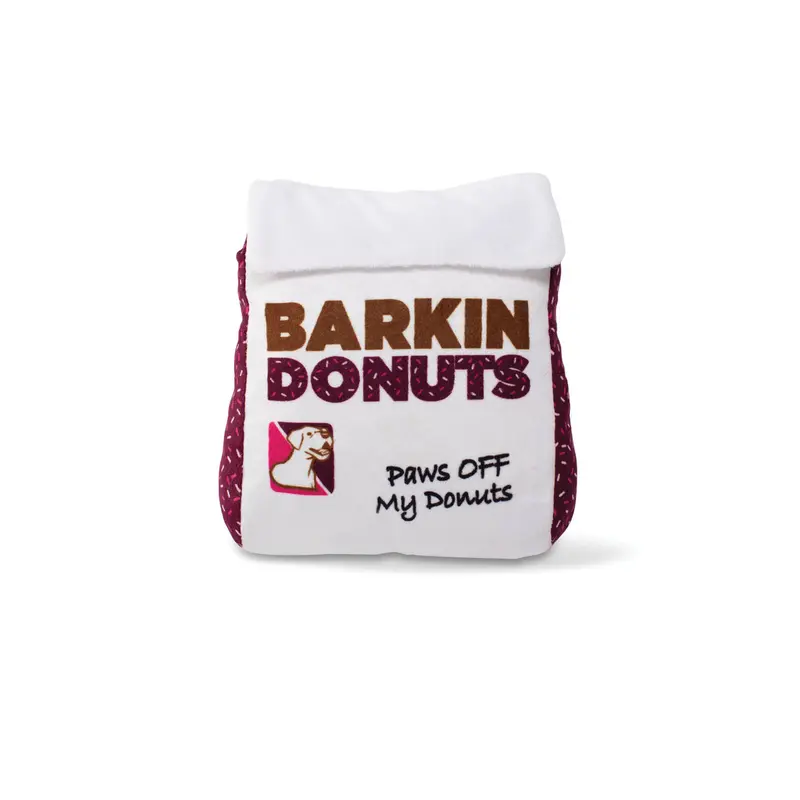 Wagsdale! Barkin Donuts Plush Dog Toy - Donut Bag
