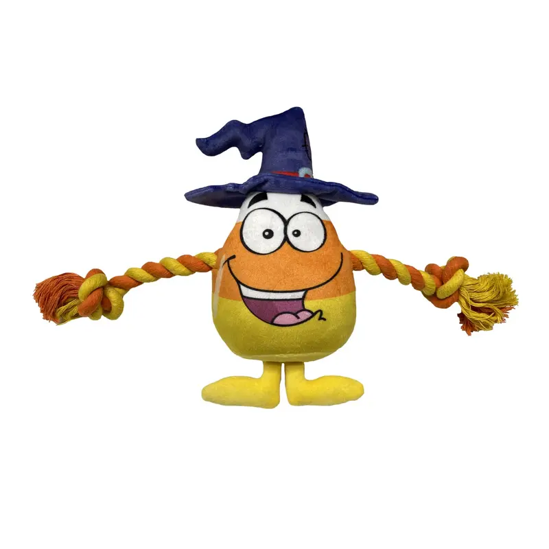 Happy Tails Halloween Rope Dog Toy - Candy Corn