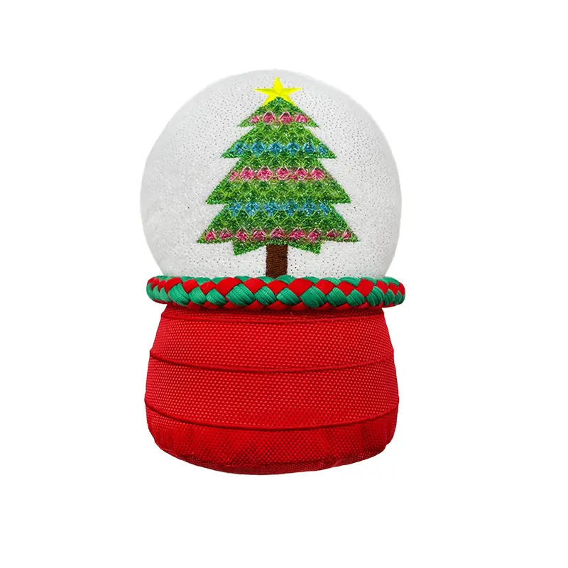 Happy Tails Holiday Plush Dog Toy - Snowglobe