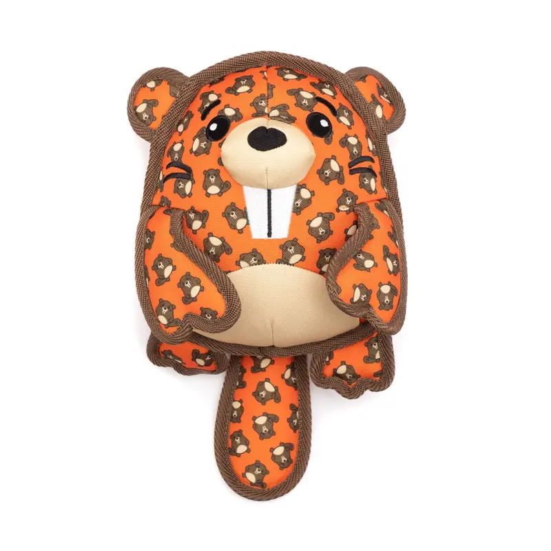 Worthy Dog Animal Bonded Mesh Dog Toy - Beaver