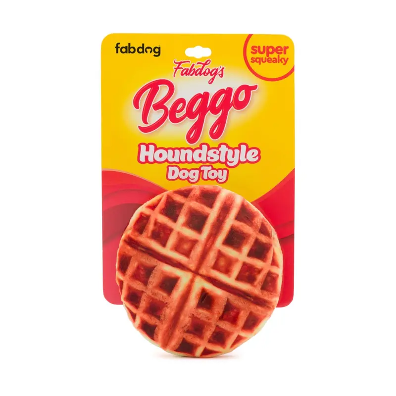 fabdog Foodies Plush Dog Toy - Beggo Waffle