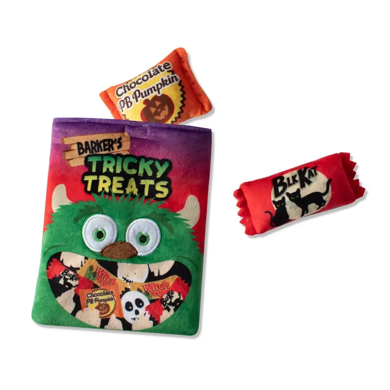PetShop by Fringe Studio Halloween Hide & Seek Burrow Dog Toy Set - Tricky Treats