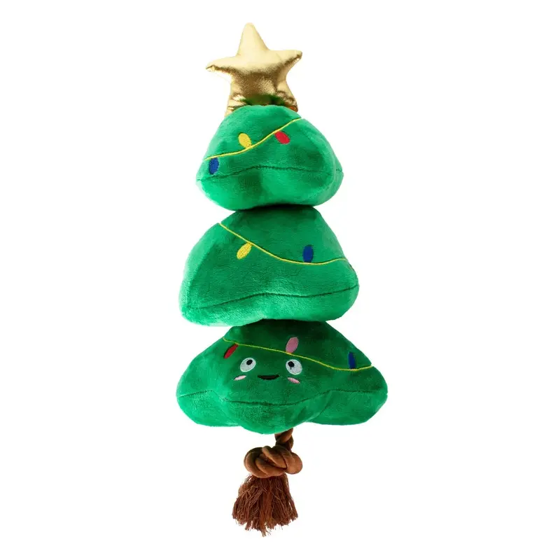 PetShop by Fringe Studio Holiday Rope Plush Dog Toy - Light Me Up