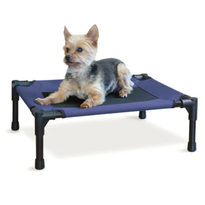 K&H Pet Products Original Pet Cot Elevated Pet Bed Small Blue 17  x 22  x 7