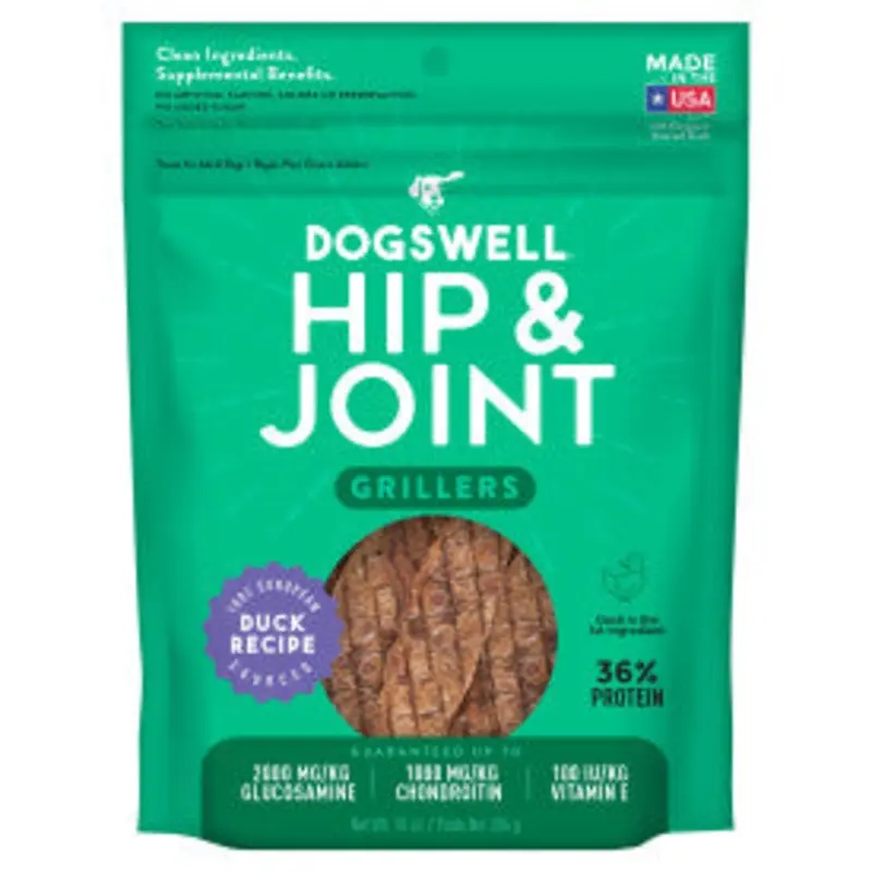 Dogswell Hip & Joint Grillers Dog Treats, Duck, 10 oz. Pouch