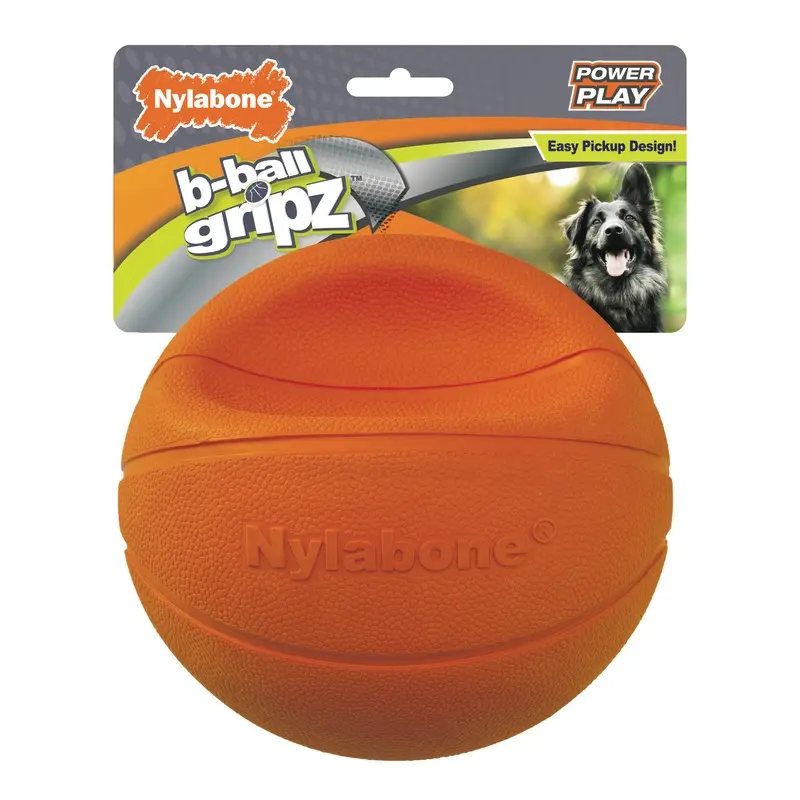 Nylabone Power Play Dog Basketball B-Ball Gripz Large/Giant