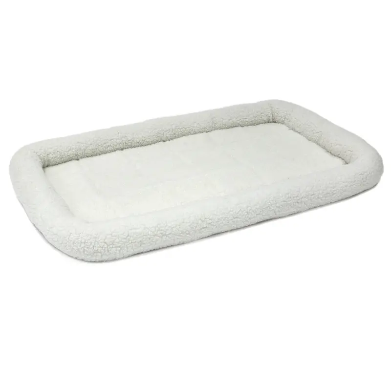 MidWest Deluxe QuietTime Bolster Pet Bed & Crate Mat  Fleece  48