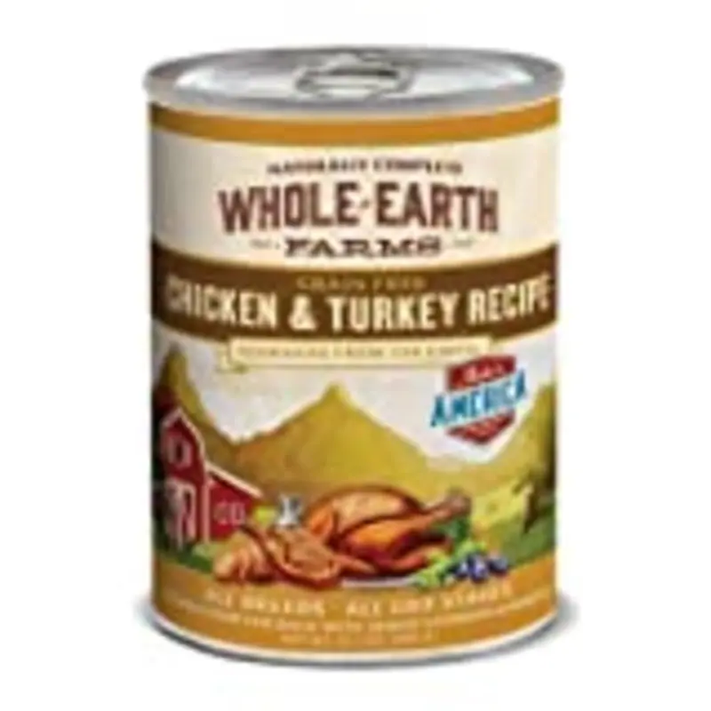 Whole Earth Farms Grain Free Chicken & Turkey Canned Dog Food 12.7 oz
