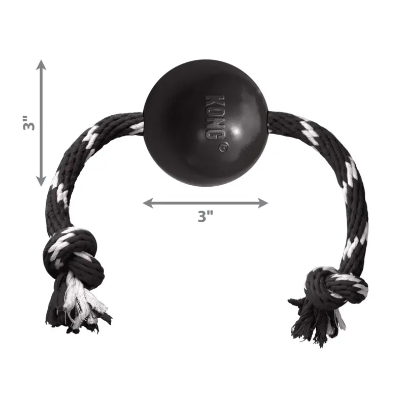 Kong Dog Toy KONG Extreme Ball with Rope Large