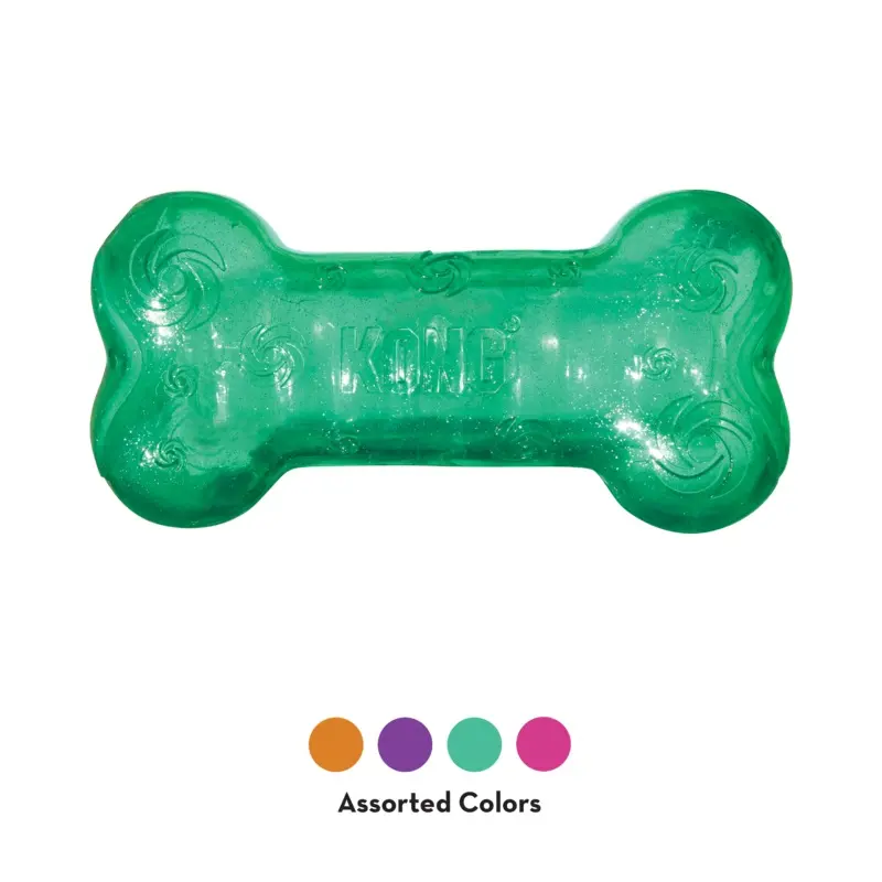 Kong Dog Toy Squeezz Crackle Bone Medium Assorted