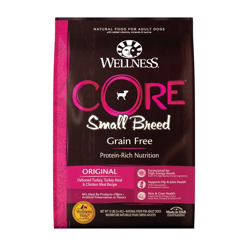Wellness CORE Natural Grain Free Dry Dog Food Small Breed 12lb Bag