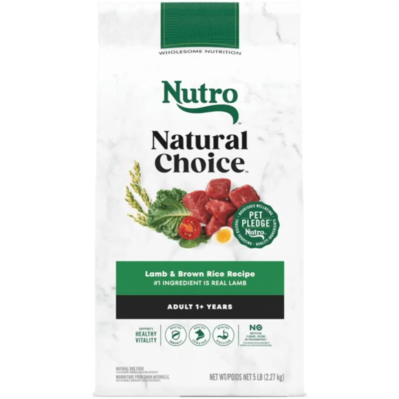 Nutro Natural Choice Dry Dog Food Adult Lamb & Brown Rice Recipe 5lb Bag