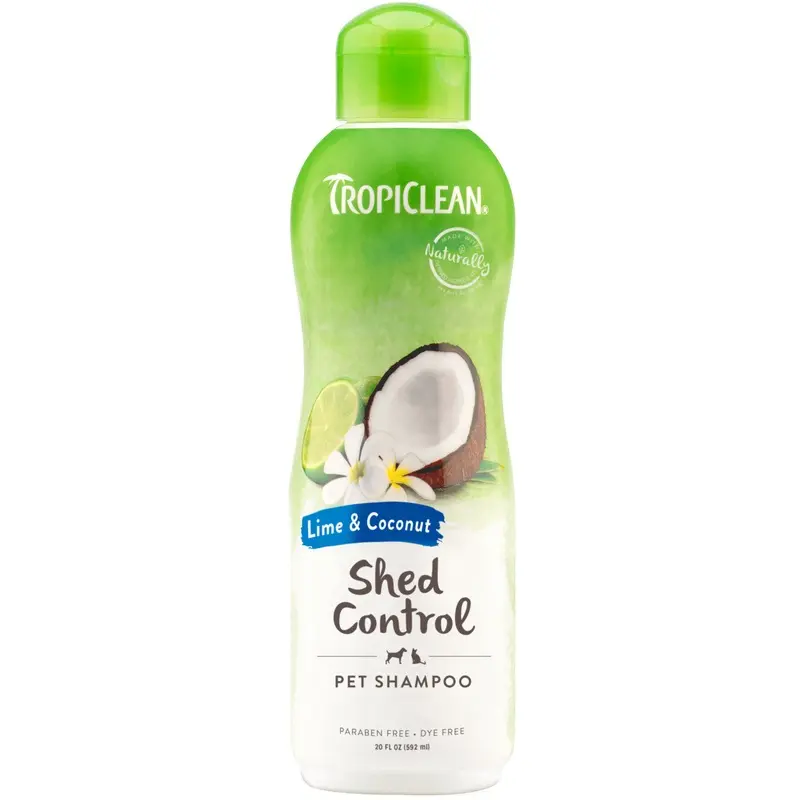 TropiClean Lime & Coconut Shed Control Shampoo for Pets, 20oz