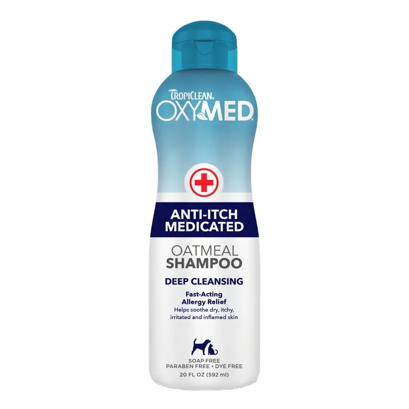 TropiClean OxyMed Medicated Anti-Itch Shampoo for Pets, 20oz