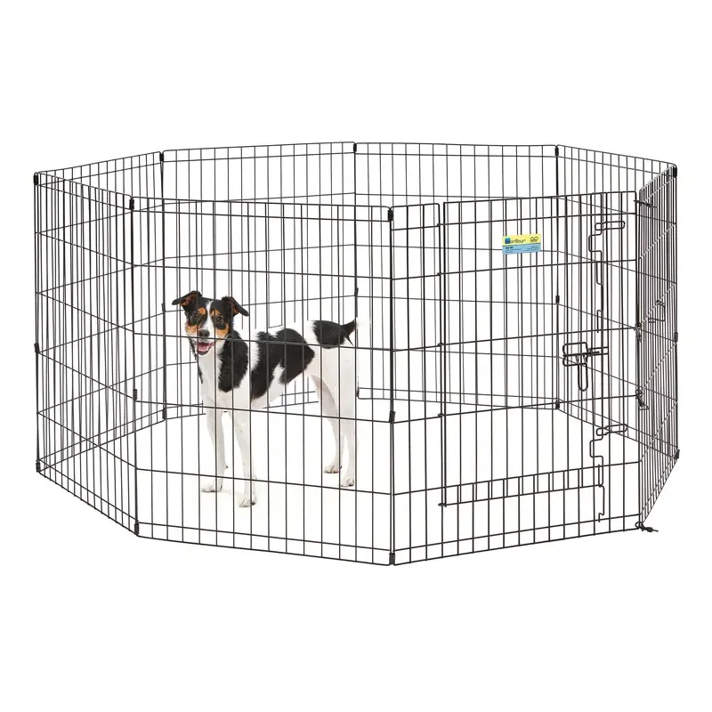 Midwest Black Contour Exercise Pen for Dogs, 30 H