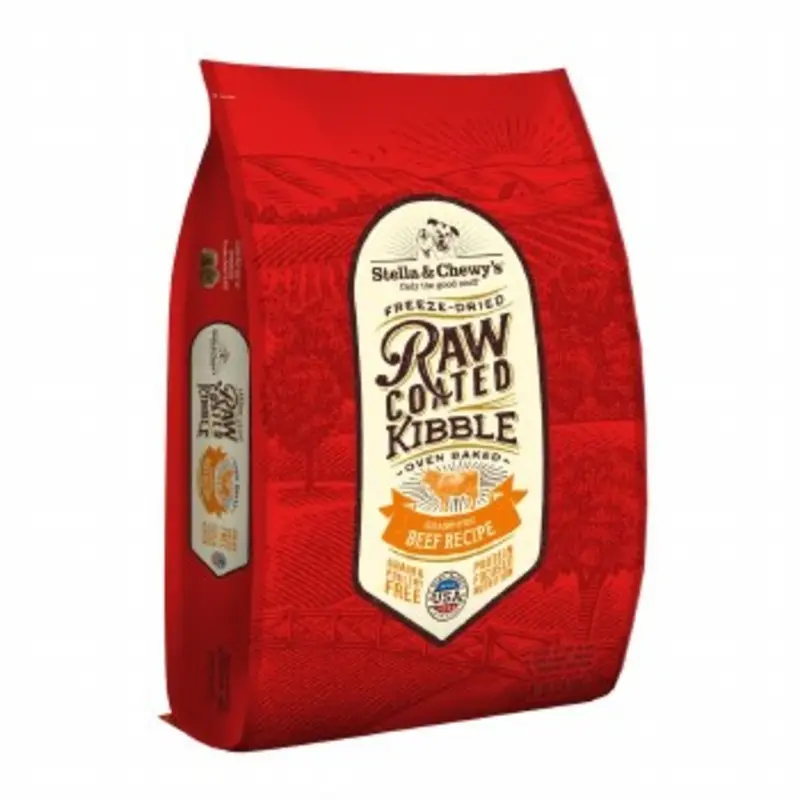 Stella & Chewy's Grass-Fed Beef Raw Coated Kibble Grain-Free Dry Dog Food, 22 Lb