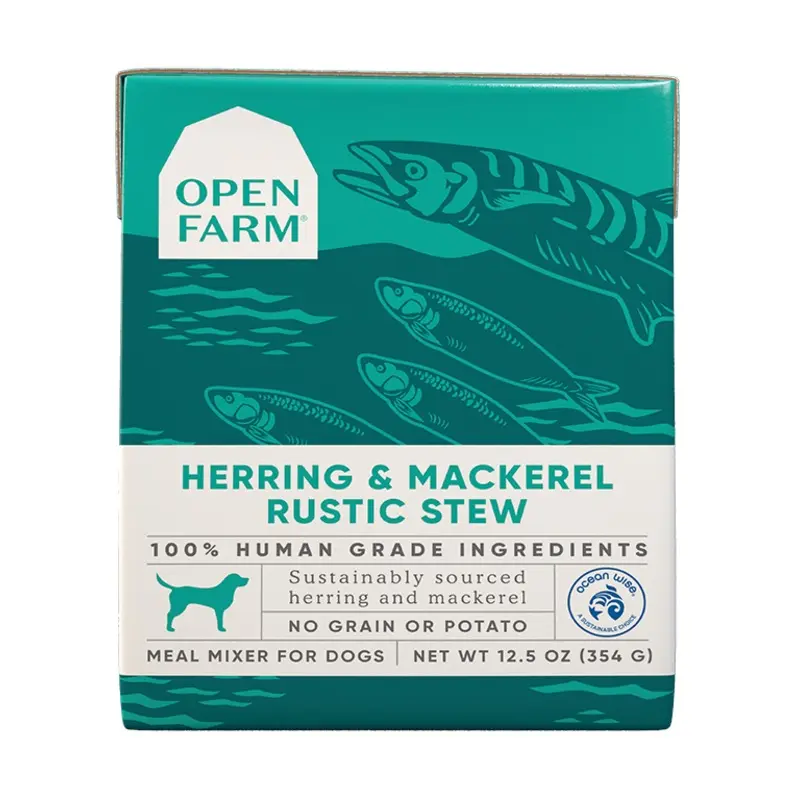 Open Farms Rustic Stew Wet Dog Food 12.5oz Herring and Mackeral