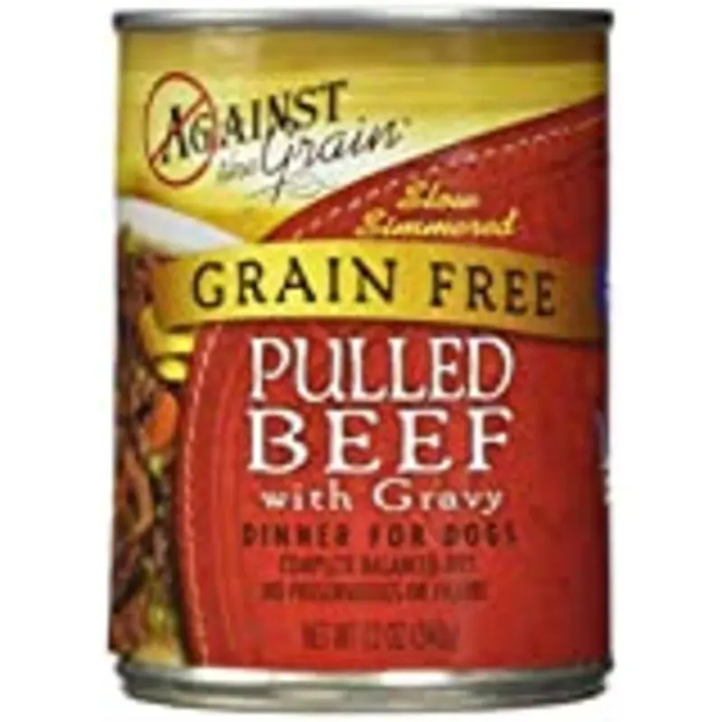 EVANGER'S  Against The Grain,  Hand Pulled Beef Dog Food, 13oz