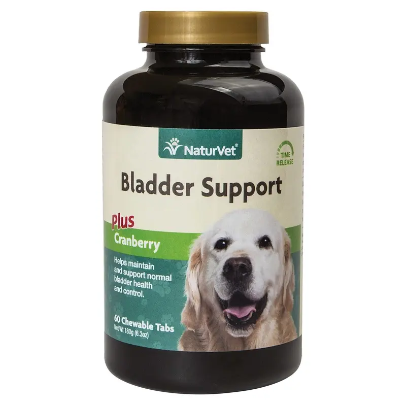 NaturVet Bladder Support Plus Cranberry for Dogs, 60 Chewable Tablets
