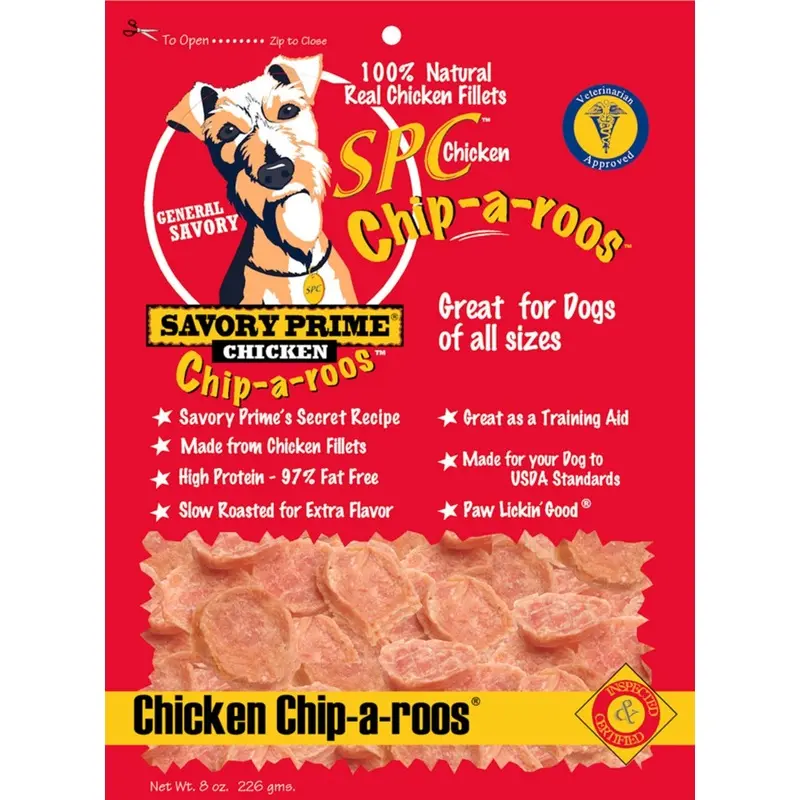 Savory Prime Chicken Chip-a-Roos Dog Treats  8 Oz.